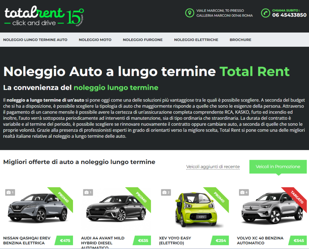 Total Rent Caso Studio Servizio SEO | Digiton
